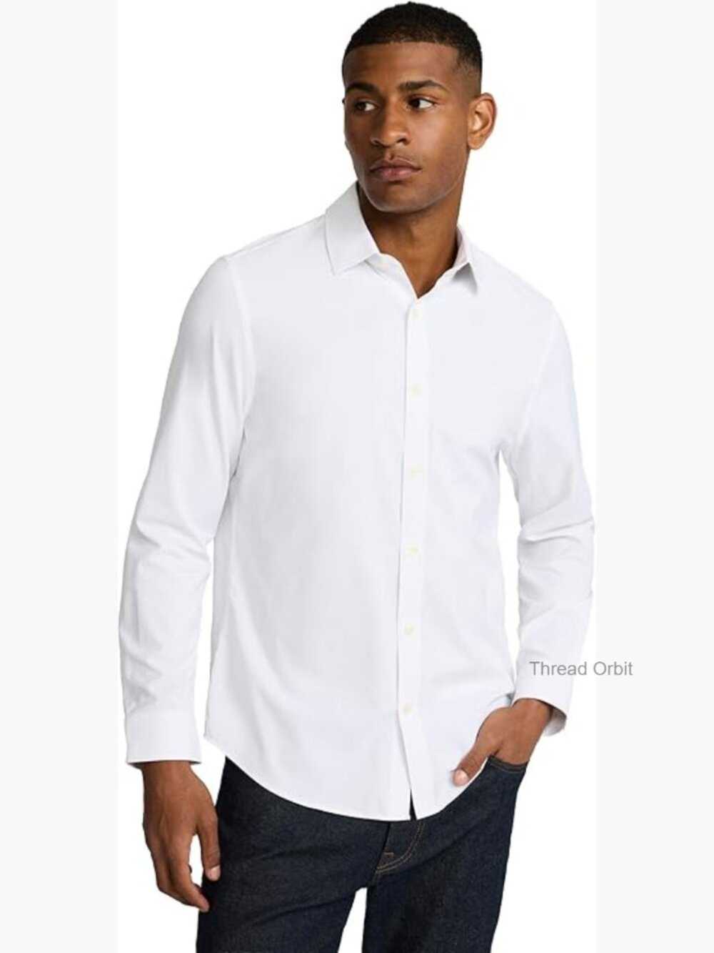 Slim Fit Performance Dress Shirt - Wrinkle-Resistant Stretch